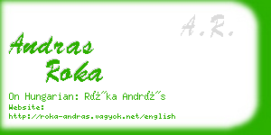 andras roka business card